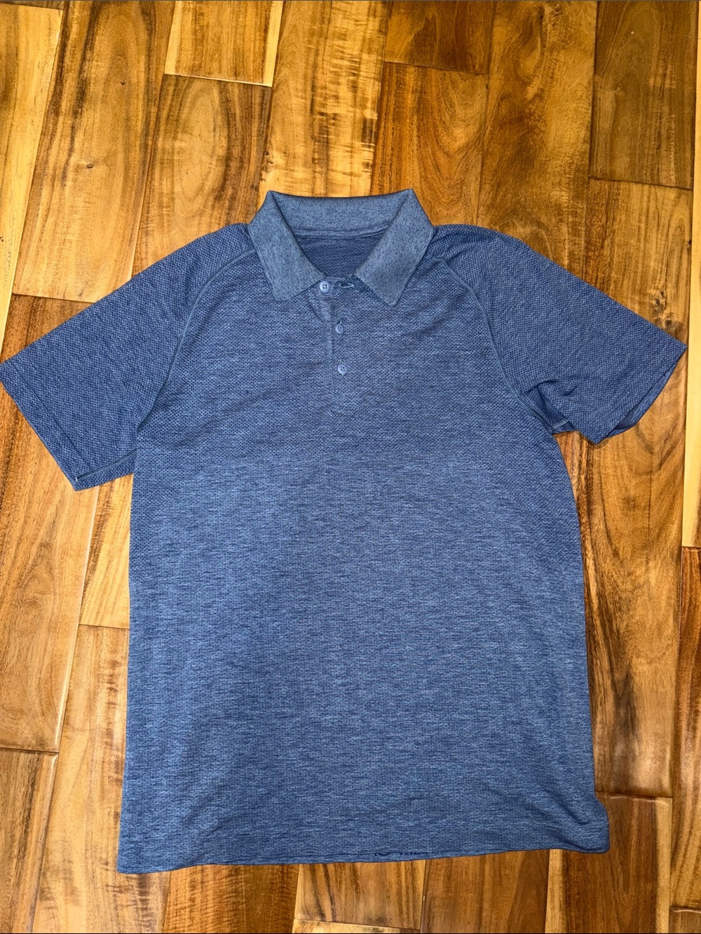 lululemon athletica Men's Heathered Navy Polo - Picture 1 of 5